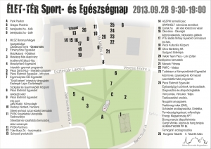 Élet - Tér Sport és Egészségnap térképes útmutató